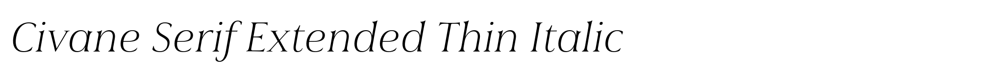 Civane Serif Extended Thin Italic image